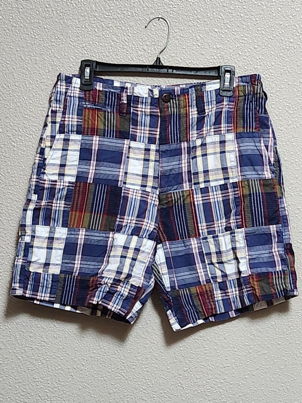 AMERICAN EAGLE Men's Plaid Cotton Flat Front Shorts - Sz 31 - NWT NEW
